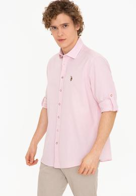 Erkek Pudra Uzun Kollu Basic Gömlek - 50246466056