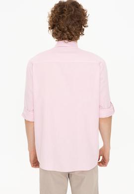 Erkek Pudra Uzun Kollu Basic Gömlek - 50246466056