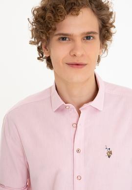 Erkek Pudra Uzun Kollu Basic Gömlek - 50246466056