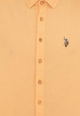 Erkek Turuncu Uzun Kollu Basic Gömlek - 50246466087