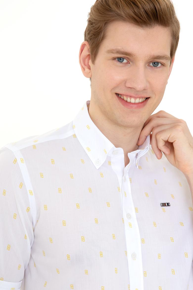 Erkek Safran Uzun Kollu Gömlek - 50247280024