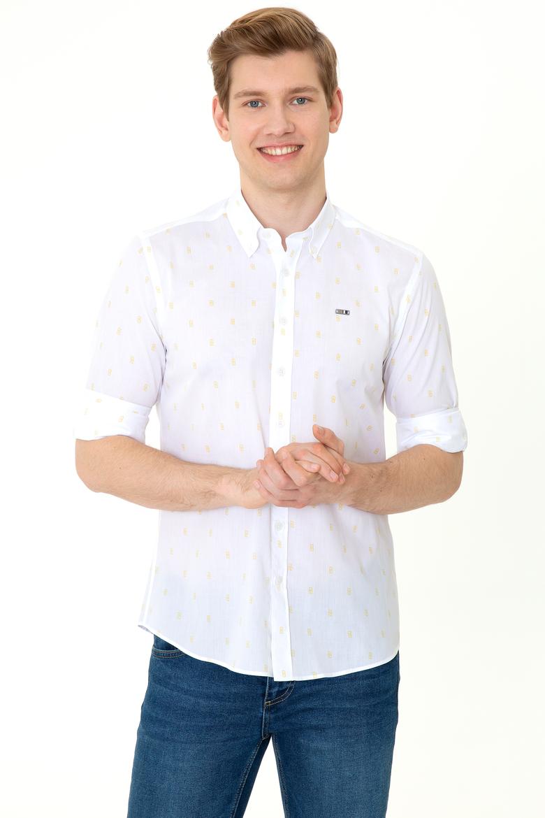 Erkek Safran Uzun Kollu Gömlek - 50247280024