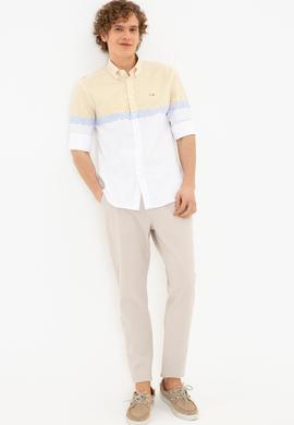 Erkek Safran Uzun Kollu Gömlek - 50249496009