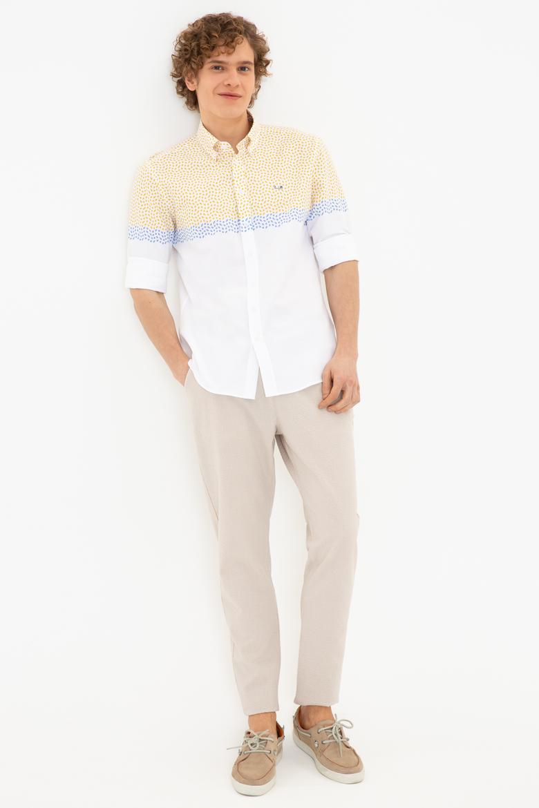 Erkek Safran Uzun Kollu Gömlek - 50249496009