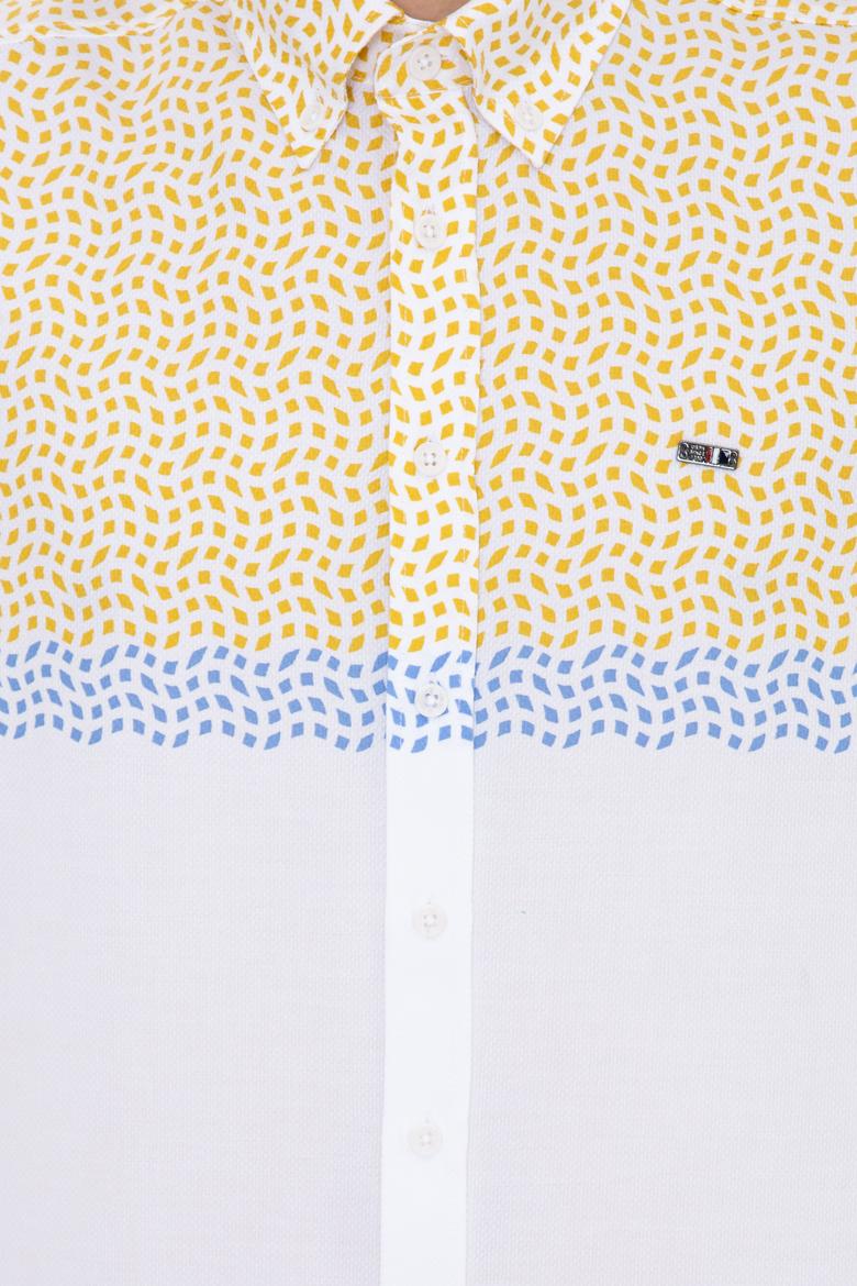 Erkek Safran Uzun Kollu Gömlek - 50249496009