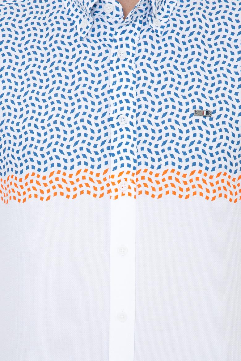 Erkek Petrol Uzun Kollu Gömlek - 50249496018