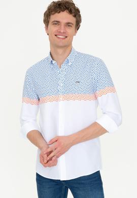 Erkek Petrol Uzun Kollu Gömlek - 50249496018