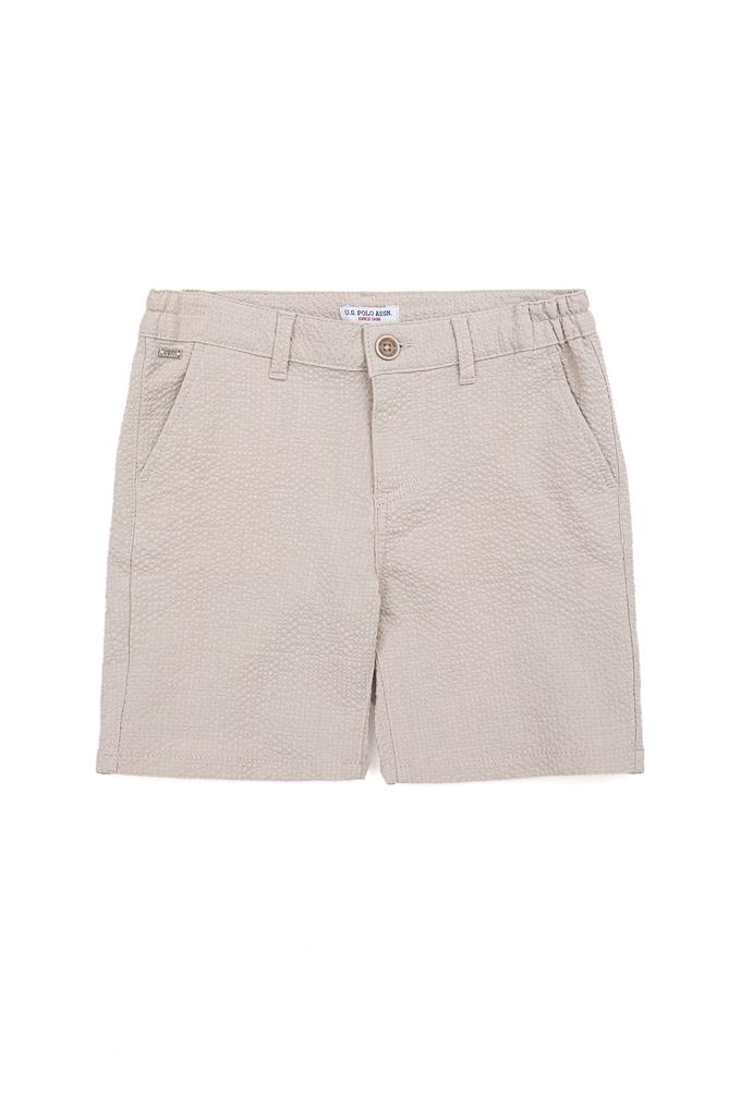 Erkek Çocuk Haki Dokuma Şort