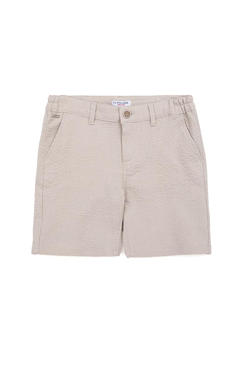 Erkek Çocuk Haki Dokuma Şort