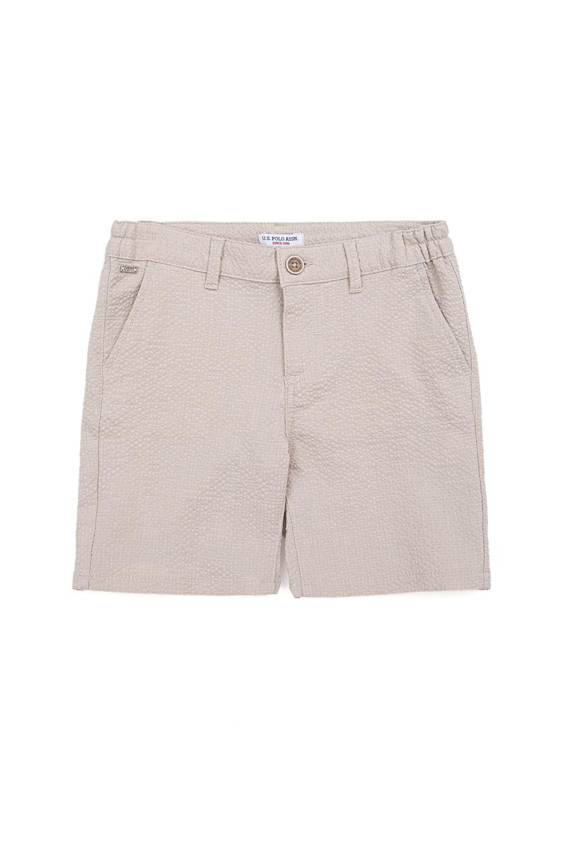 Erkek Çocuk Haki Dokuma Şort