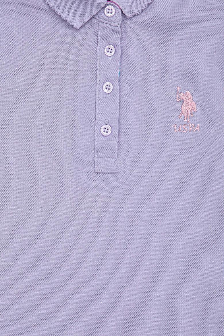 Kız Çocuk Lila Basic Polo Yaka Tişört - 50246800041