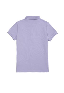 Kız Çocuk Lila Basic Polo Yaka Tişört - 50246800041