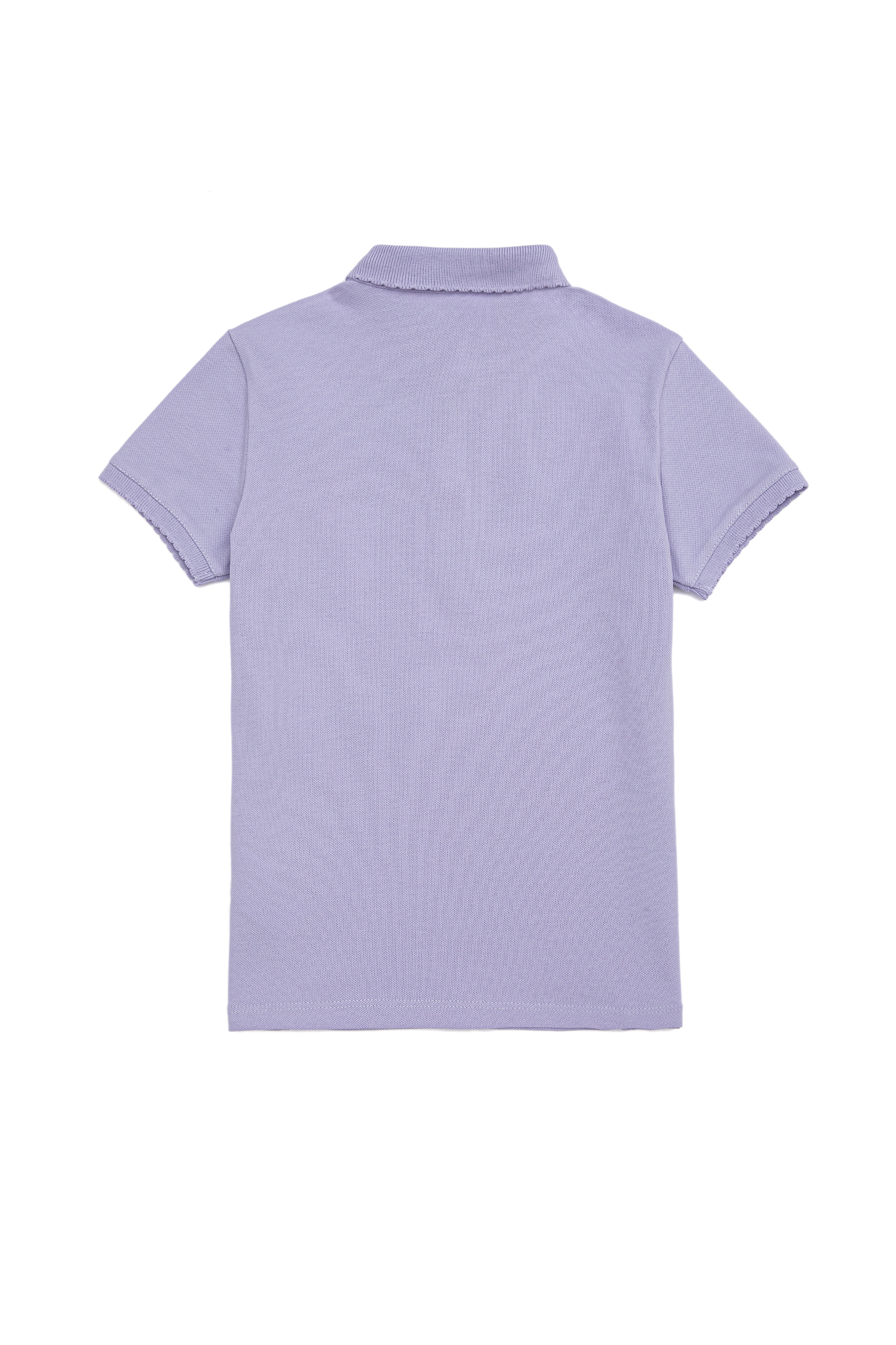Kız Çocuk Lila Basic Polo Yaka Tişört - Image 2
