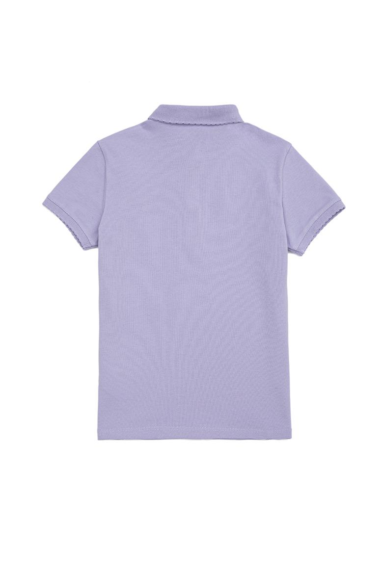 Kız Çocuk Lila Basic Polo Yaka Tişört - 50246800041