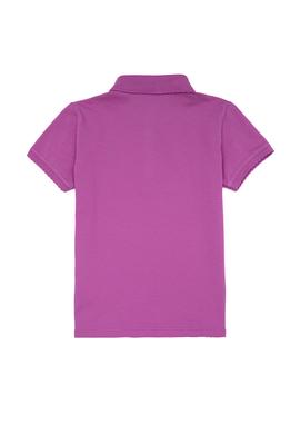 Kız Çocuk Menekşe Basic Polo Yaka Tişört - 50246800030