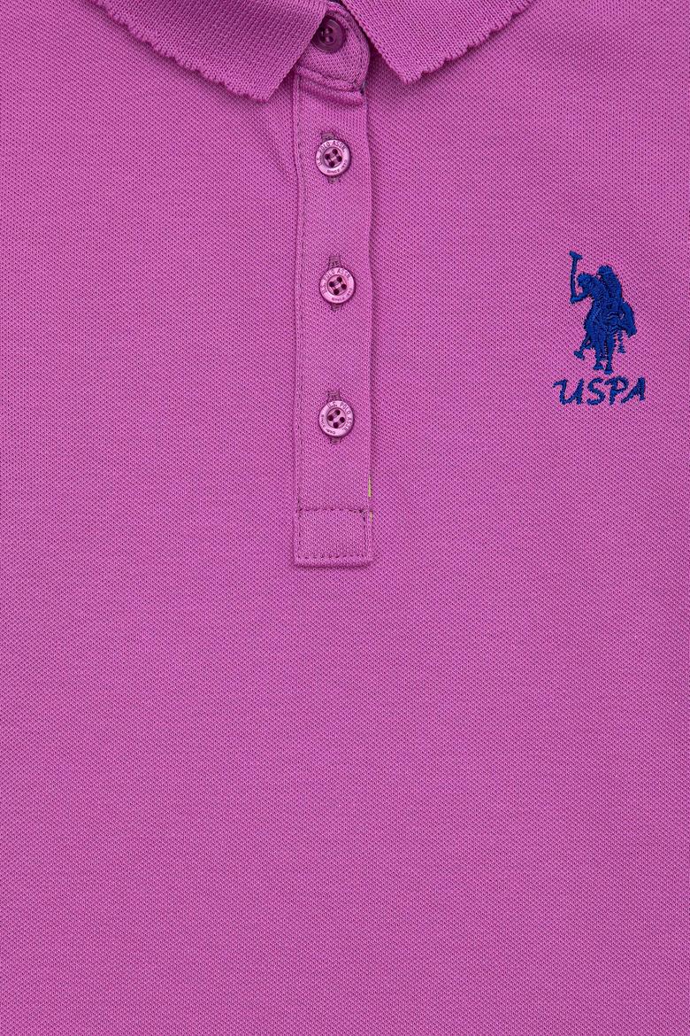 Kız Çocuk Menekşe Basic Polo Yaka Tişört - 50246800030