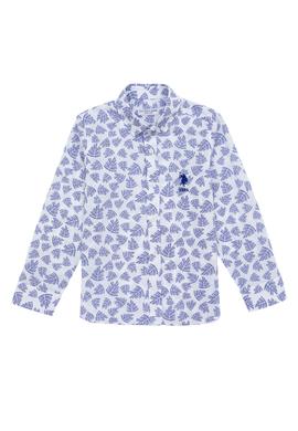 Erkek Çocuk Mavi Uzun Kollu Gömlek - 50247648016