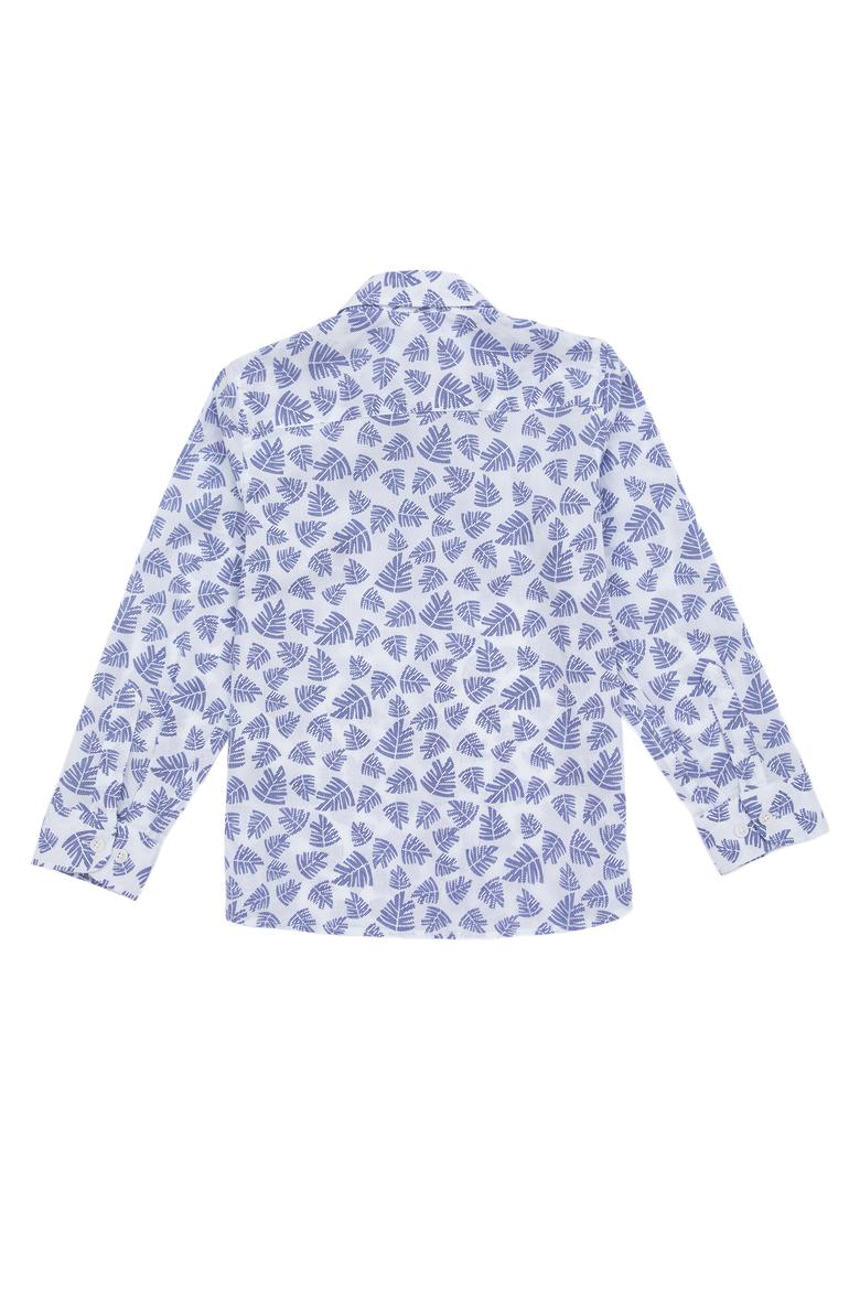 Erkek Çocuk Mavi Uzun Kollu Gömlek - 50247648016