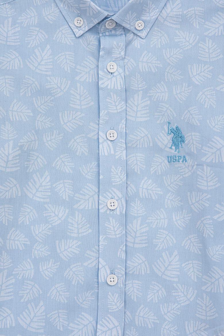 Erkek Çocuk Mavi Uzun Kollu Gömlek - 50247648027