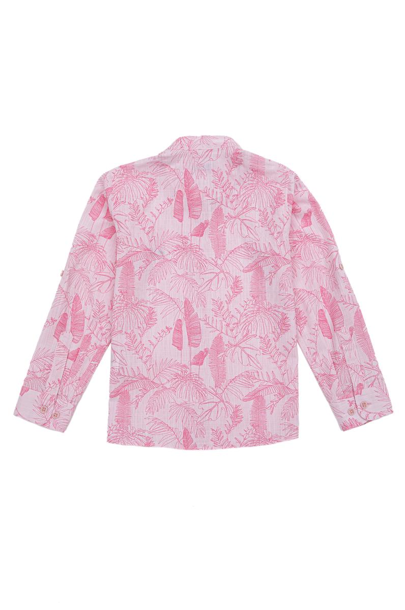 Erkek Çocuk Pudra Uzun Kollu Gömlek