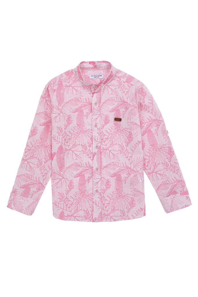 Erkek Çocuk Pudra Uzun Kollu Gömlek