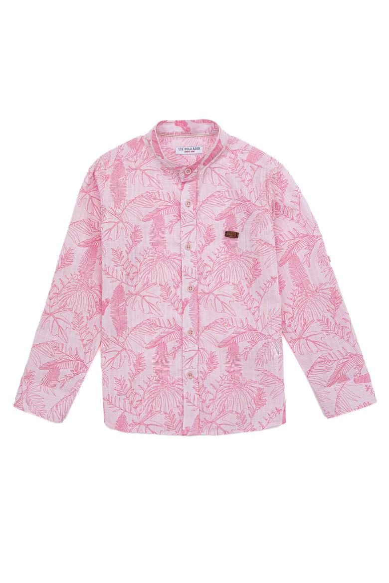 Erkek Çocuk Pudra Uzun Kollu Gömlek