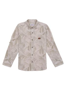 Erkek Çocuk Haki Uzun Kollu Gömlek - 50246583015