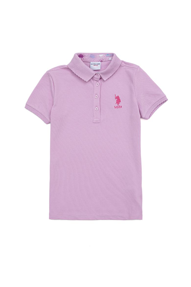 Kız Çocuk Manolya Basic Polo Yaka Tişört