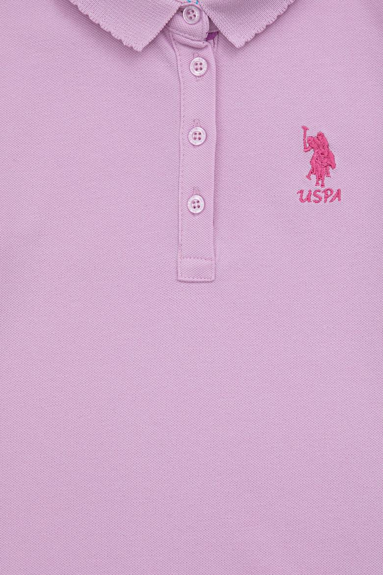 Kız Çocuk Manolya Basic Polo Yaka Tişört - 50246800133