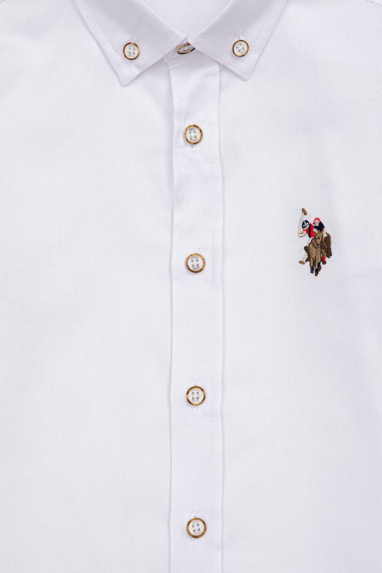 Erkek Çocuk Beyaz Uzun Kollu Basic Gömlek - 50247649001