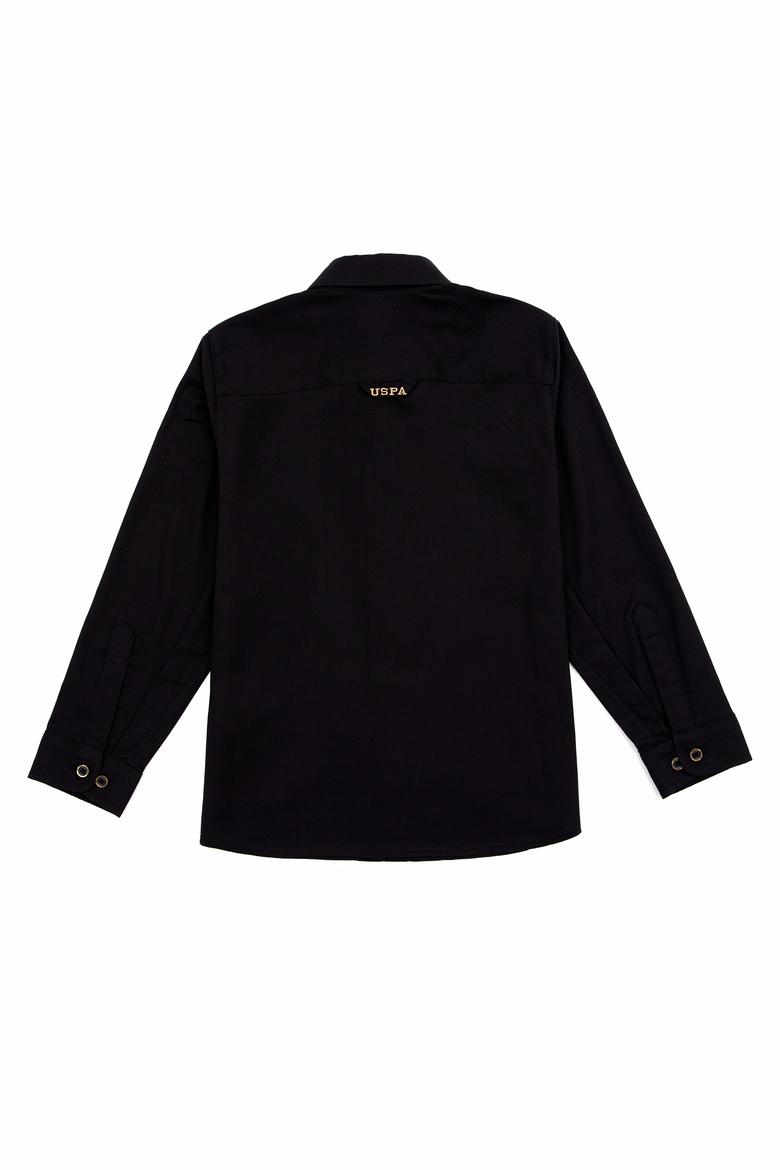 Erkek Çocuk Siyah Uzun Kollu Basic Gömlek - 50247649046