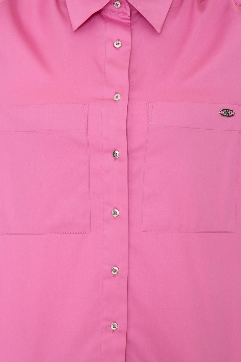 Kadın Pembe Uzun Kollu Gömlek - 50246461012