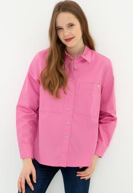 Kadın Pembe Uzun Kollu Gömlek - 50246461012