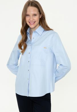 Kadın Açık Mavi Gömlek Uzunkol - 50246461022