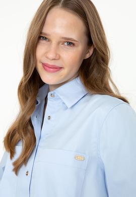 Kadın Açık Mavi Gömlek Uzunkol - 50246461022