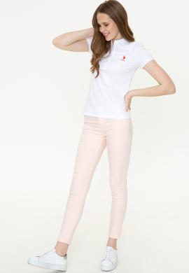 Kadın Beyaz Basic Polo Yaka Tişört - 50246326008