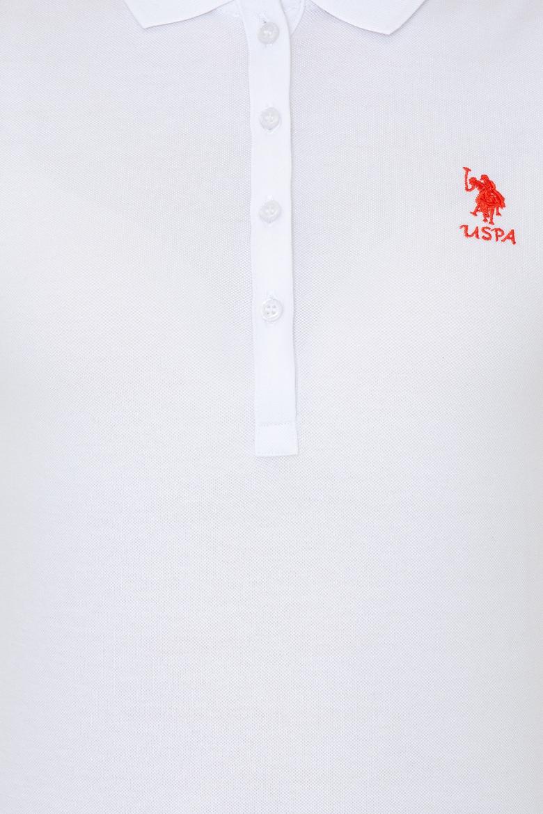 Kadın Beyaz Basic Polo Yaka Tişört - 50246326008
