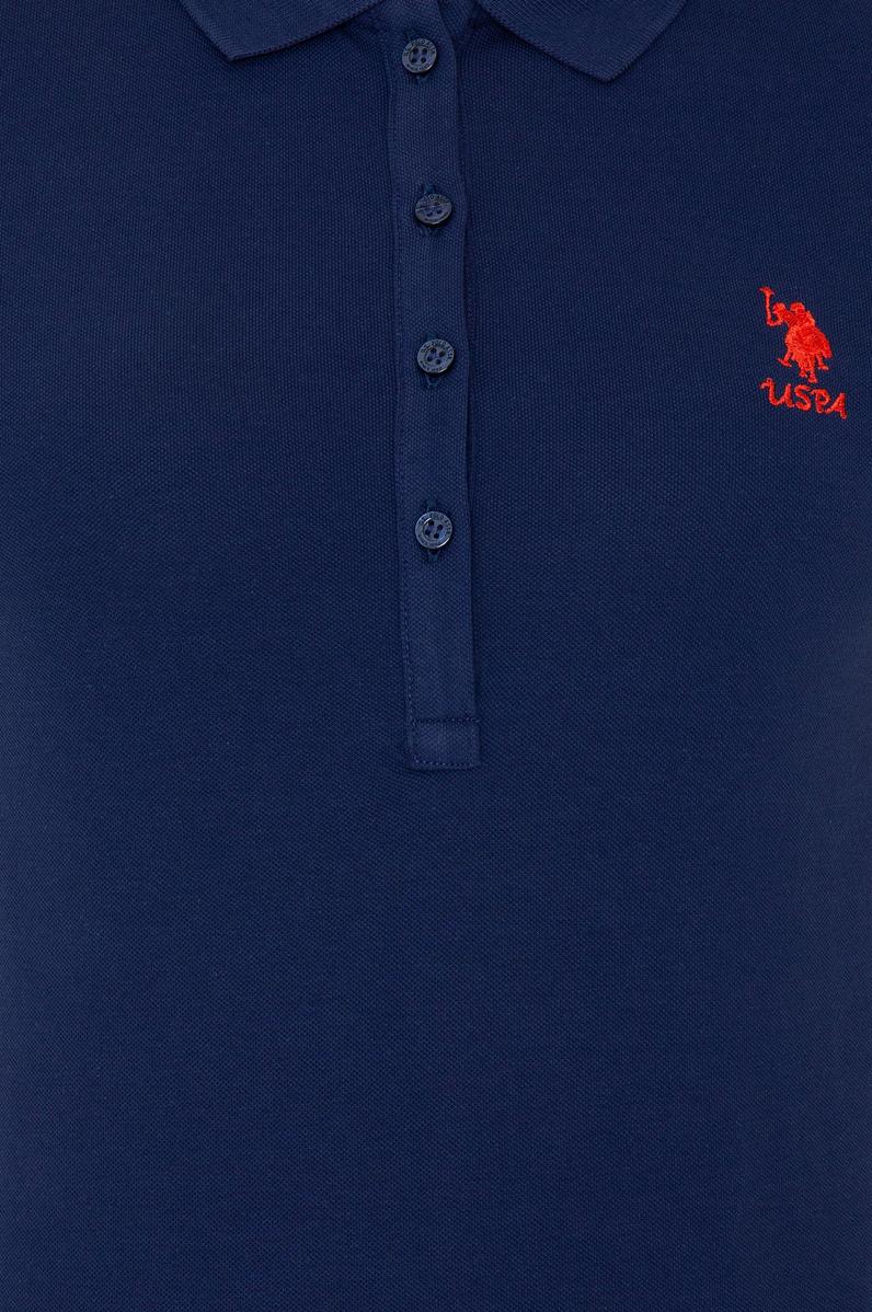 Kadın Lacivert Basic Polo Yaka Tişört