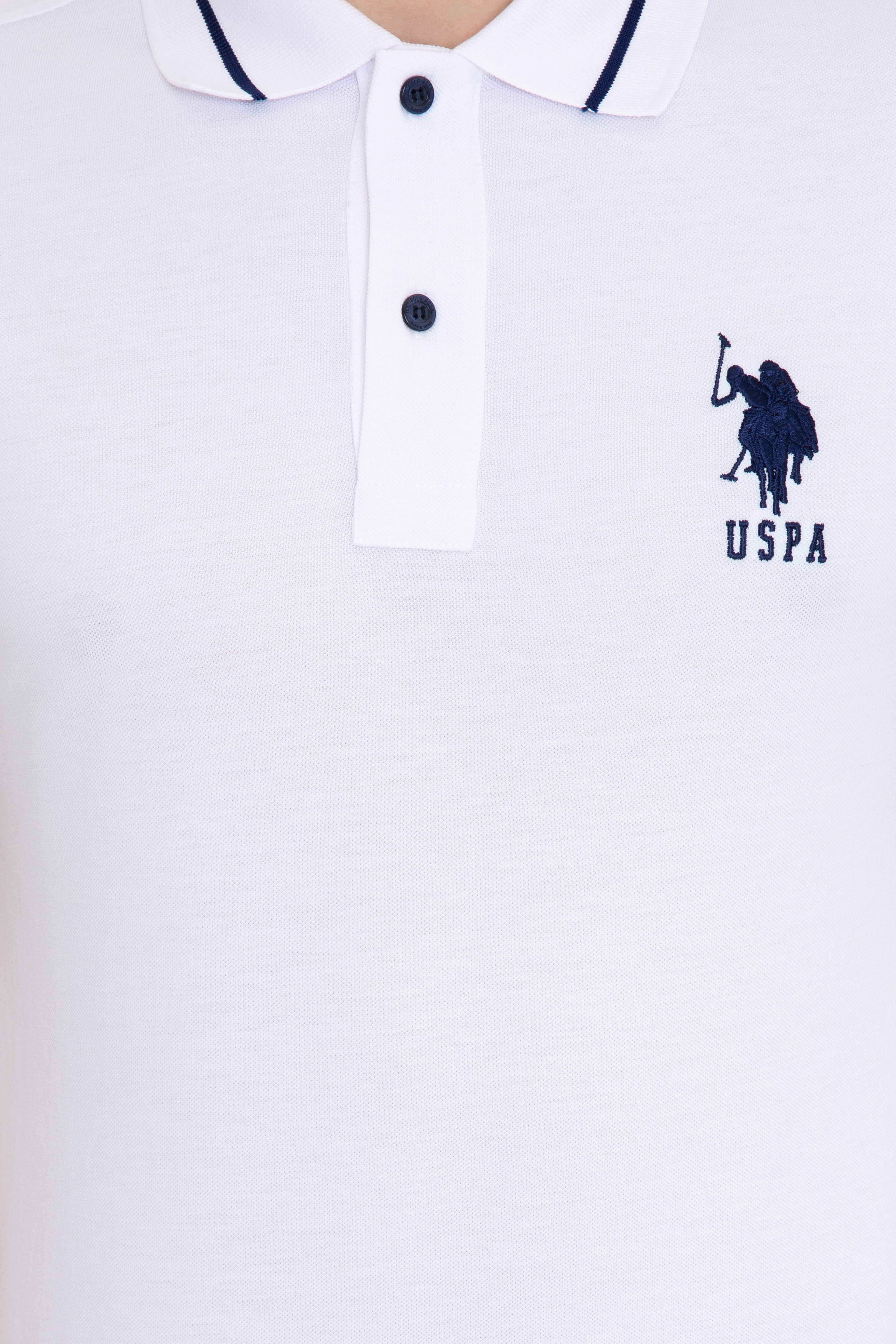 Erkek Beyaz Polo Yaka T-Shirt Basic