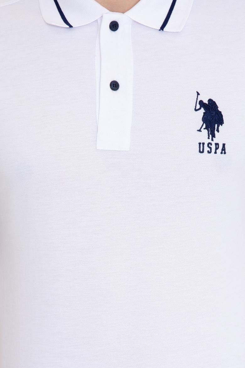 Erkek Beyaz Polo Yaka T-Shirt Basic - 50247371030