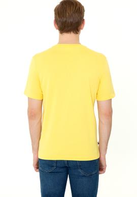 Erkek Açık Sarı Basic Bisiklet Yaka Tişört - 50248569139