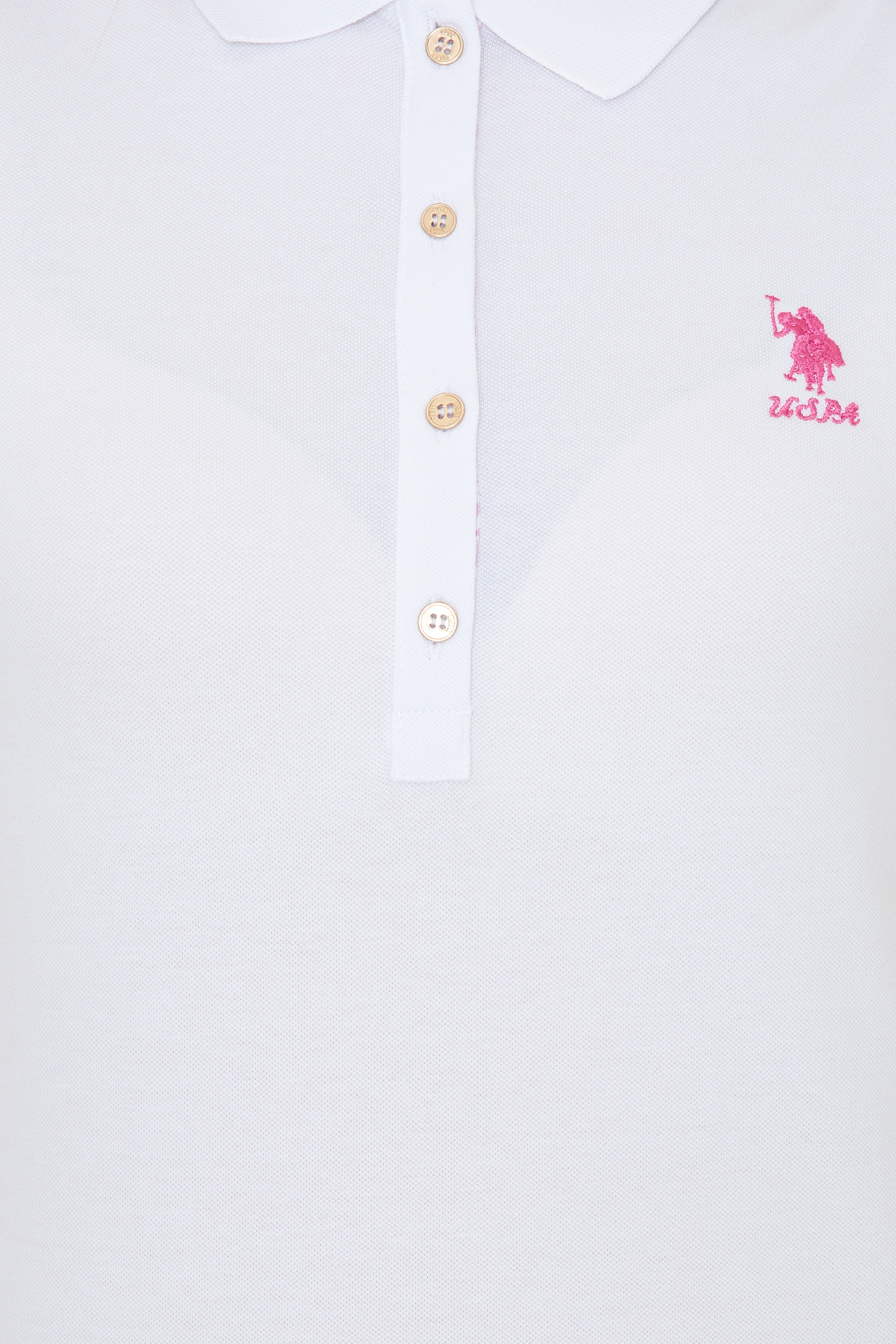 Kadın Beyaz Basic Polo Yaka Tişört - Image 6