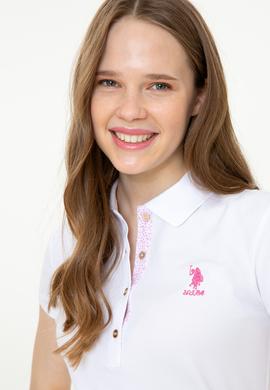 Kadın Beyaz Basic Polo Yaka Tişört - 50246287007