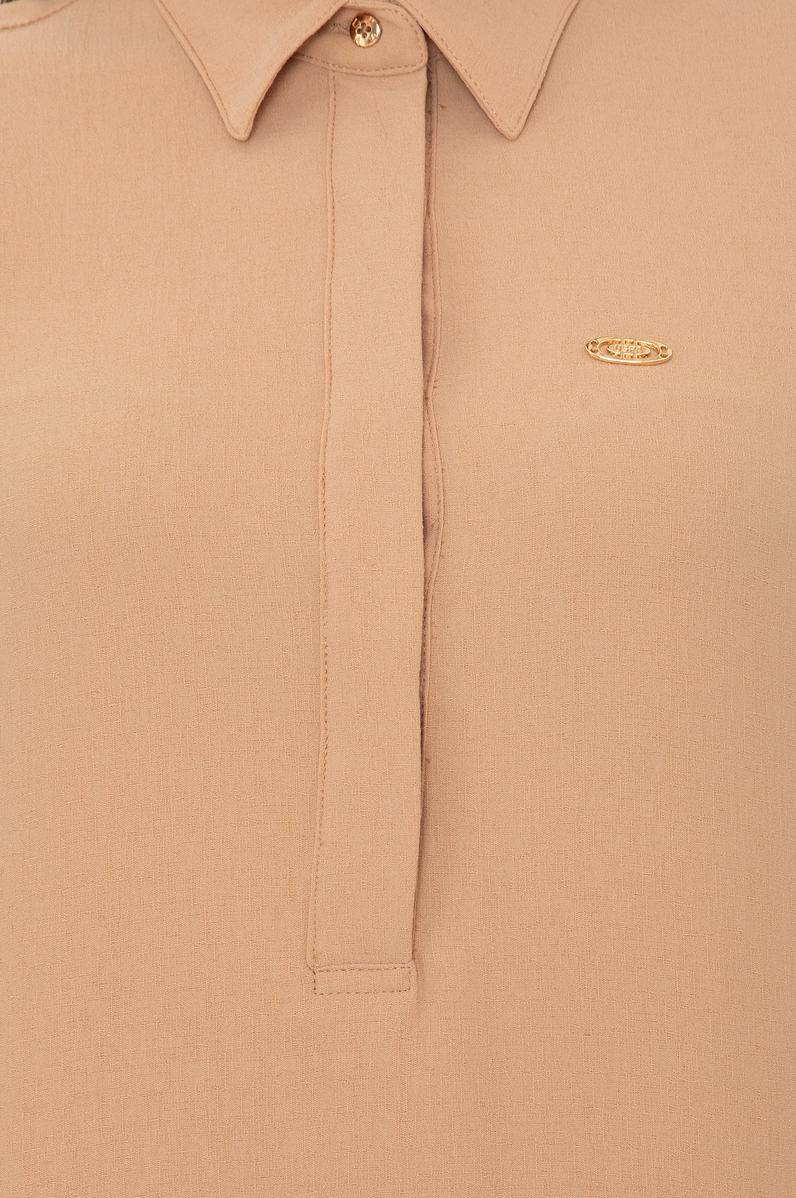 Kadın Camel Uzun Kollu Gömlek