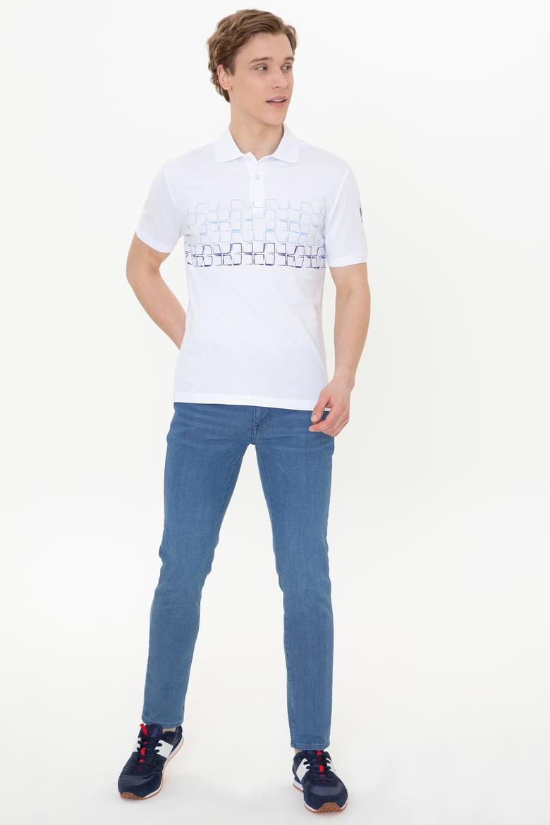 Erkek Mavi Polo Yaka Tişört - 50247675020