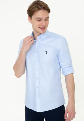 Erkek Açık Mavi Uzun Kollu Basic Gömlek - 50249521002