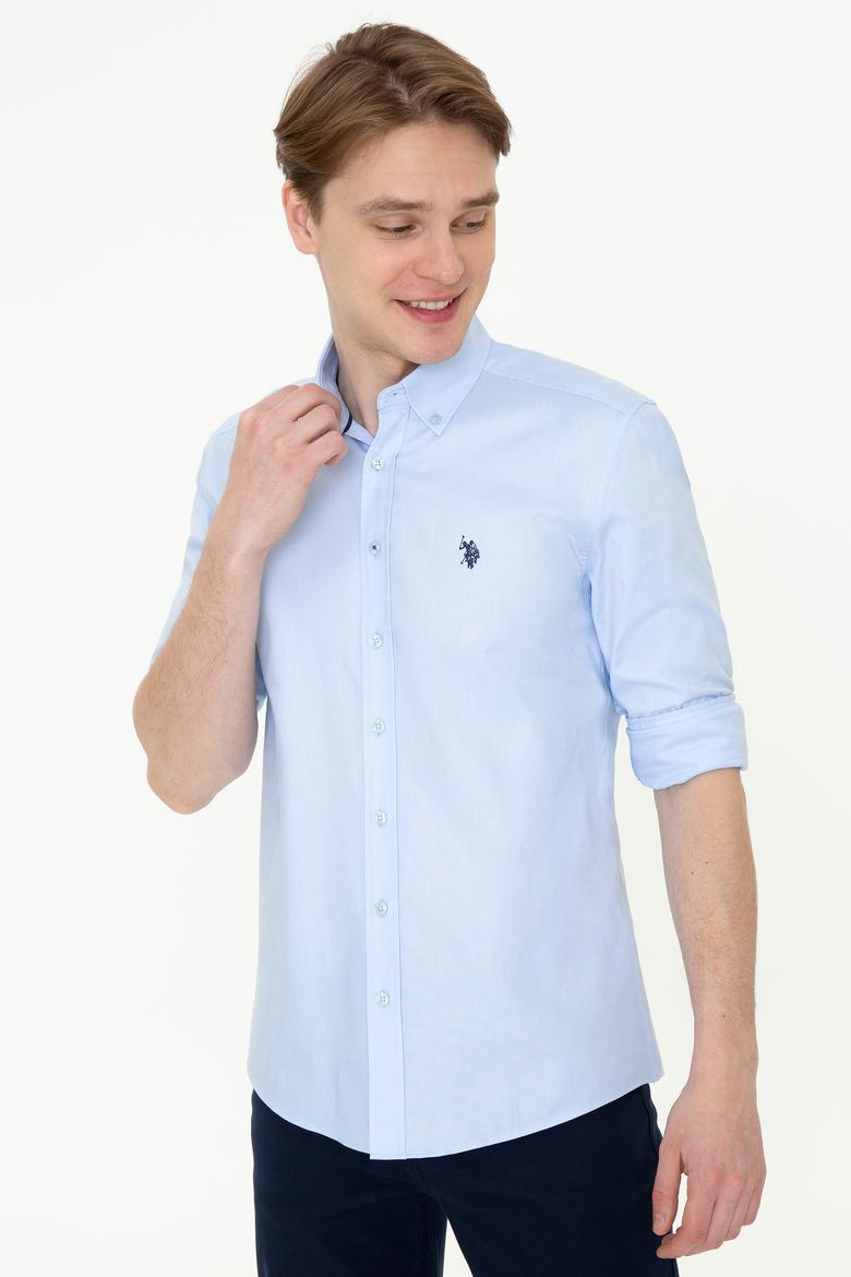 Erkek Açık Mavi Uzun Kollu Basic Gömlek - 50249521002