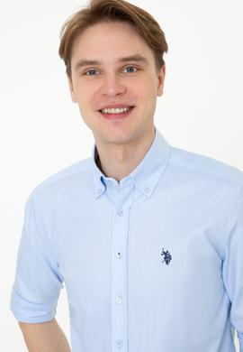 Erkek Açık Mavi Uzun Kollu Basic Gömlek - 50249521002