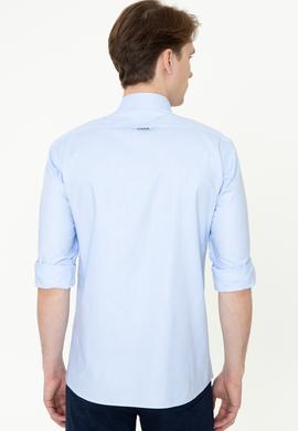 Erkek Açık Mavi Uzun Kollu Basic Gömlek - 50249521002
