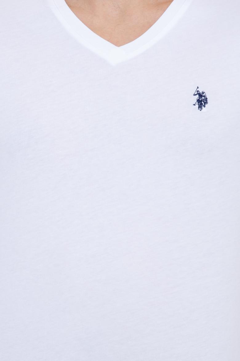 Erkek Beyaz Basic Bisiklet Yaka Tişört - 50249152001